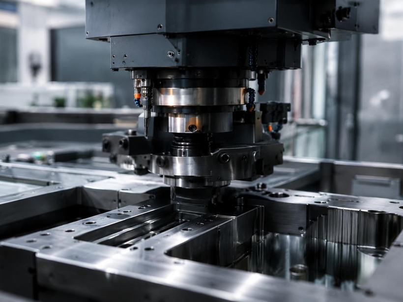 CNC machining centre in operation during fabrication