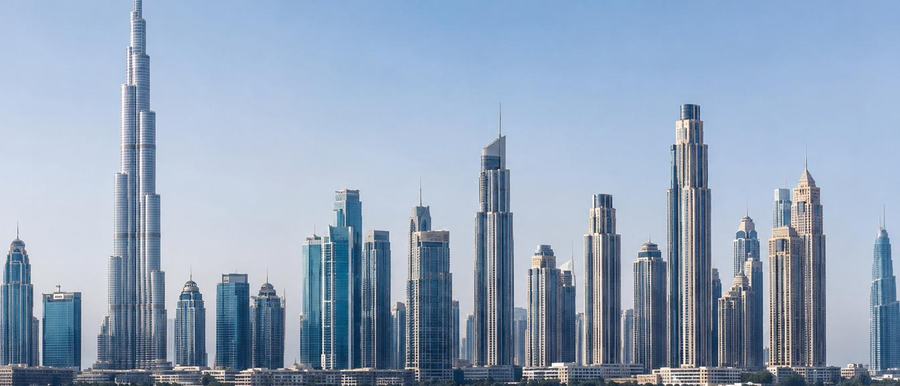 Dubai skyline viewed across the water